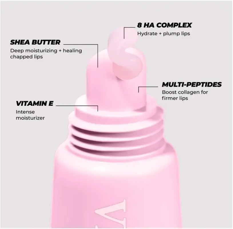 Vitamasques Lip Butter Balm Vanilla Creme, Korean Lip Balm - Peptide Lip Treatment - Lip Balm Hydrating - Light Tinted Lip Balm - Made in Korea - 0.33 Fl.Oz